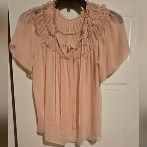 Elegant Women's Peach Colored Top